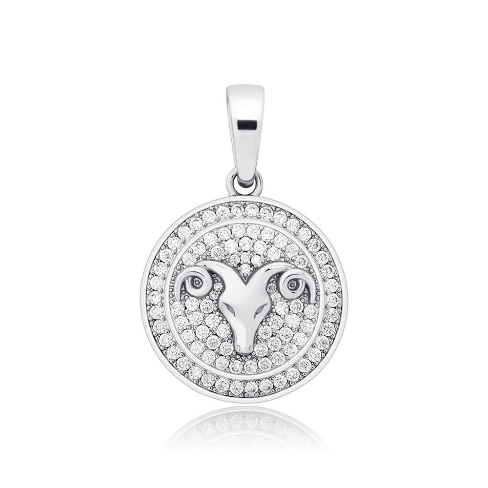 Diamond Zodiac Circle Pendant