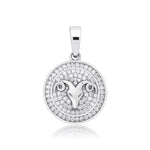 Diamond Zodiac Circle Pendant