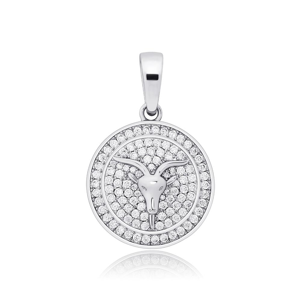 Diamond Zodiac Circle Pendant