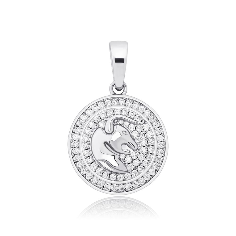 Diamond Zodiac Circle Pendant