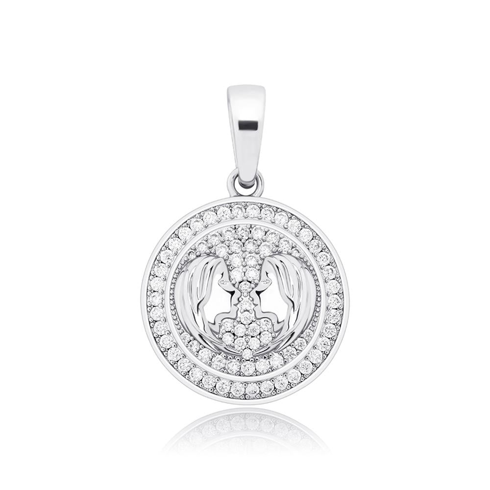Diamond Zodiac Circle Pendant