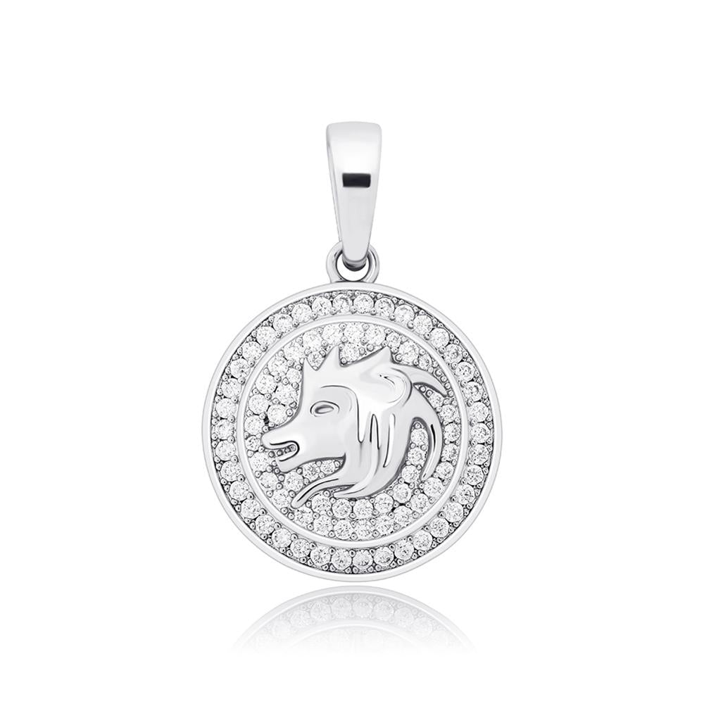 Diamond Zodiac Circle Pendant