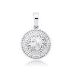 Diamond Zodiac Circle Pendant