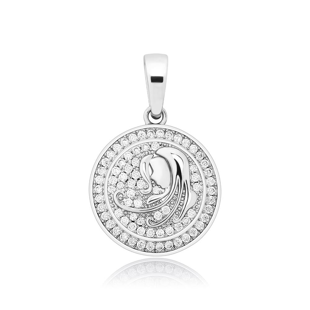 Diamond Zodiac Circle Pendant