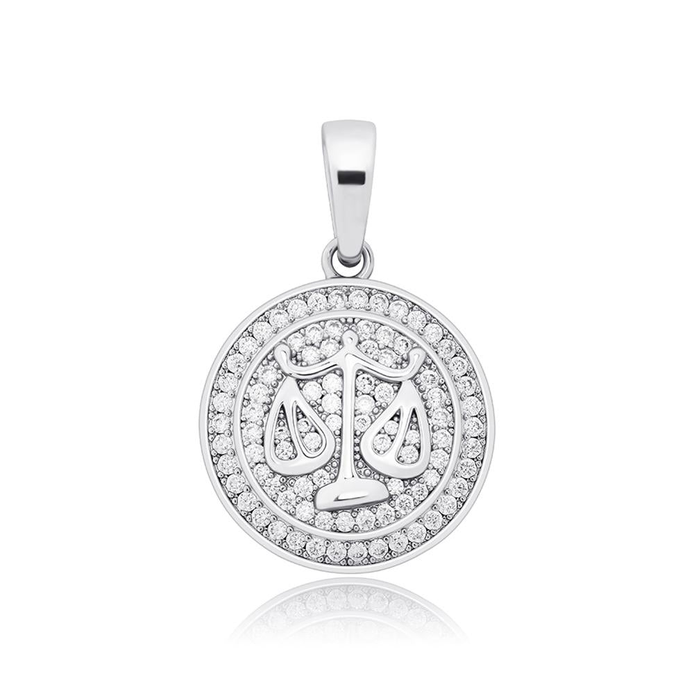 Diamond Zodiac Circle Pendant