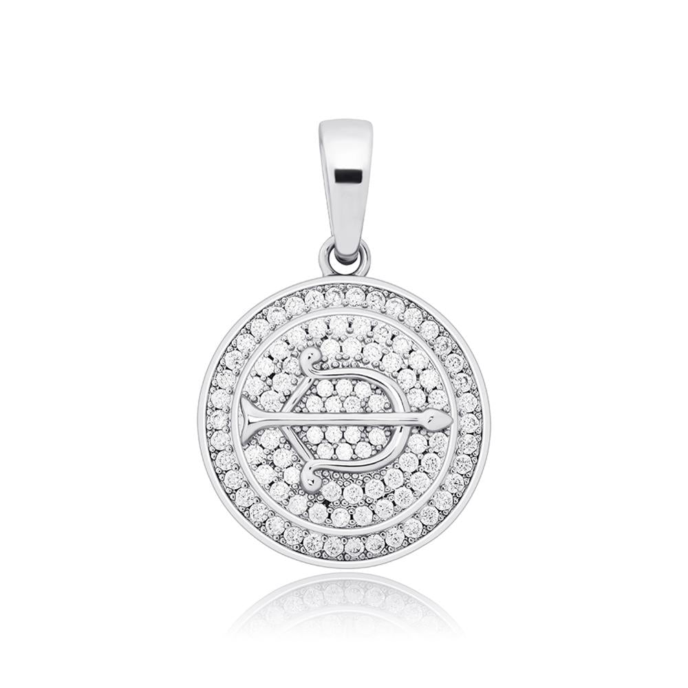 Diamond Zodiac Circle Pendant