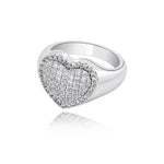 Kute Icy Heart Ring